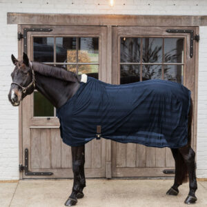 Kentucky Horsewear Light Striped Mesh Fly Sheet Navy