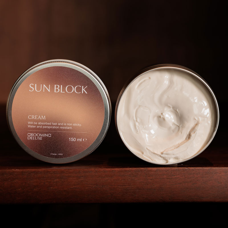 Grooming Deluxe Horse Sun Block 1 Grooming Deluxe Horse Sun Block Cream Open