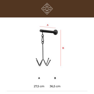 Bridle Hook 4 Prong Wall Attachment