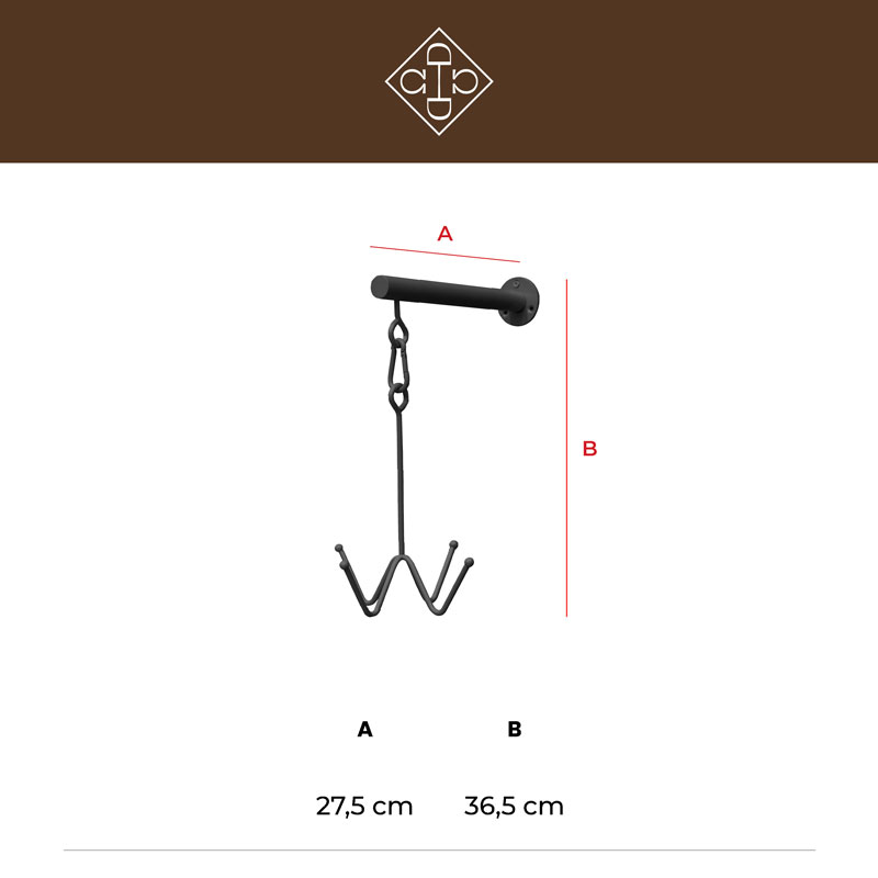 Grooming Deluxe Bridle Hook 4 Prong Wall Attachment 4 Bridle Hook 4 Prong Wall Attachment