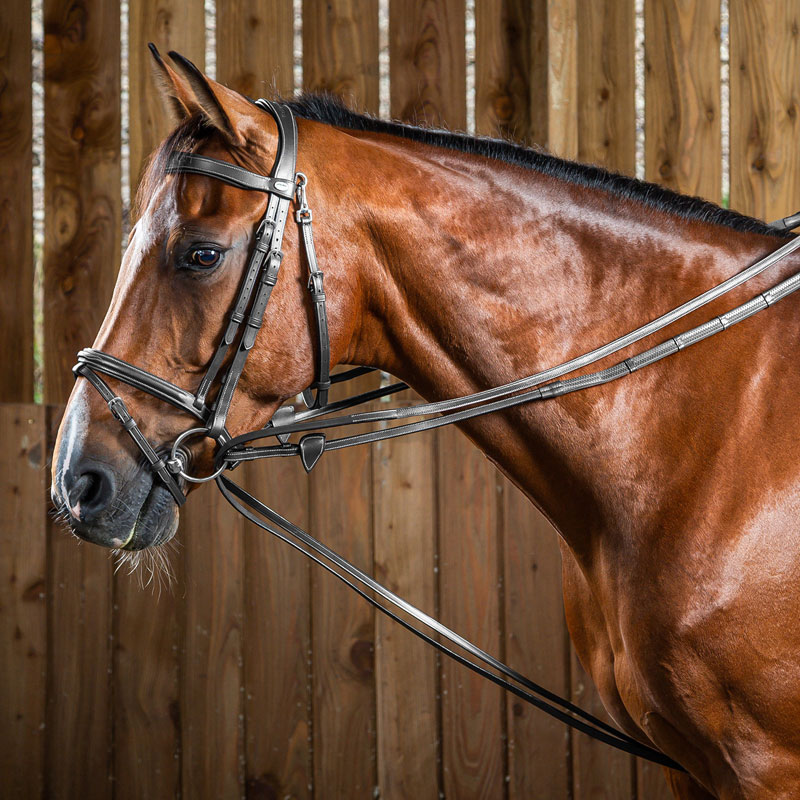 Working Hunter Draw Reins 1/2 Rubber 2 Working Hunter Draw Reins 1/2 Rubber - Image 2