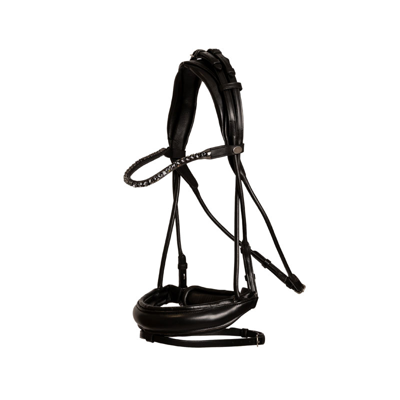 Dy'on Soft Leather Bridle Round with Large Noseband 2 Dy'on Soft Leather Bridle Round with Large Noseband - Image 2