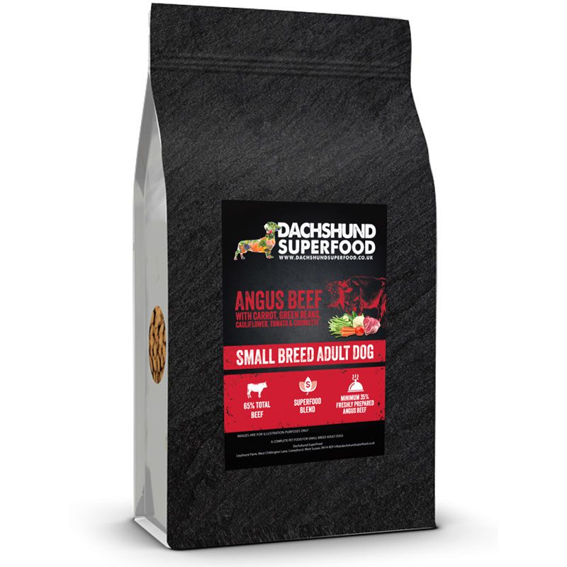 Dachshund Superfood Angus Beef Kibble Dog Food 1 Dachshund Superfood Angus Beef Kibble Dog Food