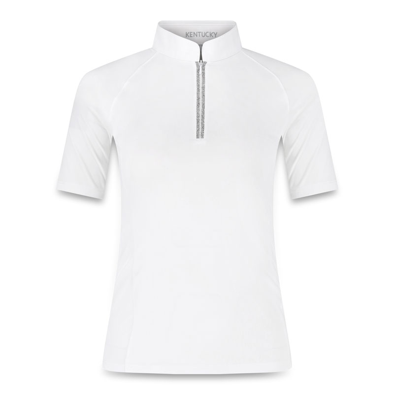 Kentucky Womens Show Shirt with Glitter Zipper Short Sleeve 3 Kentucky Womens Show Shirt with Glitter Zipper Short Sleeve