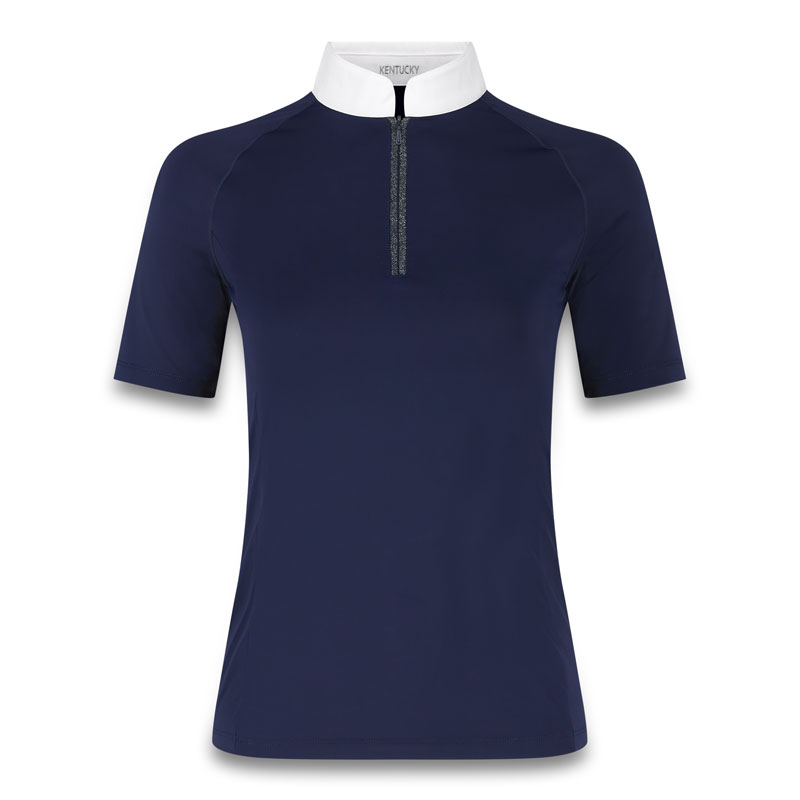 Kentucky Womens Show Shirt with Glitter Zipper Short Sleeve 2 Kentucky Womens Show Shirt with Glitter Zipper Short Sleeve