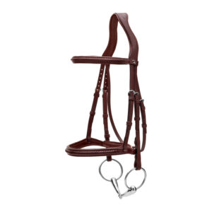 New English Plaited Noseband Bridle Without Flash