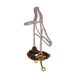 Dy'on Hackamore Noseband Brown DY-14003-05 Flat