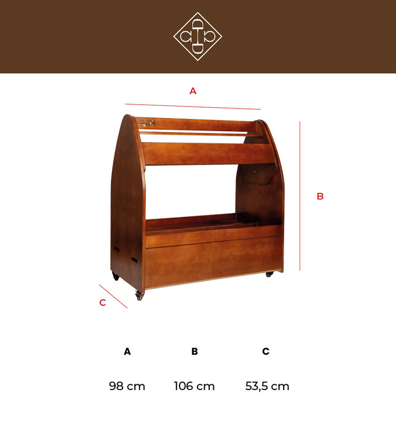 Grooming Deluxe Saddle Cart with Drawer 3 Grooming Deluxe Saddle Cart with Drawer - Image 3