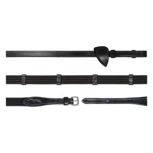 New English 5/8″ Web Reins With 9 Leather Loops NE05K