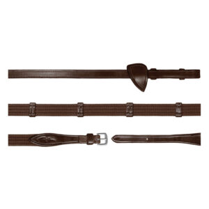 New English 5/8″ Web Reins With 9 Leather Loops NE05K