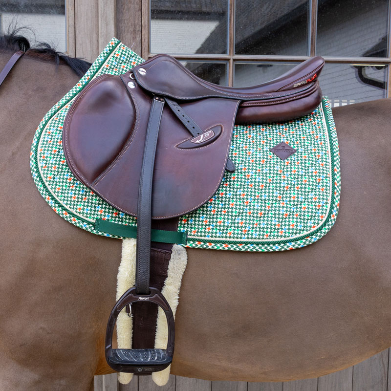 Saddle Pad Velvet Pied-de-Poule Show Jumping 2 Saddle Pad Velvet Pied-de-Poule Show Jumping