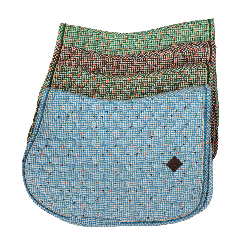 Saddle Pad Velvet Pied-de-Poule Show Jumping 6 Saddle Pad Velvet Pied-de-Poule Show Jumping
