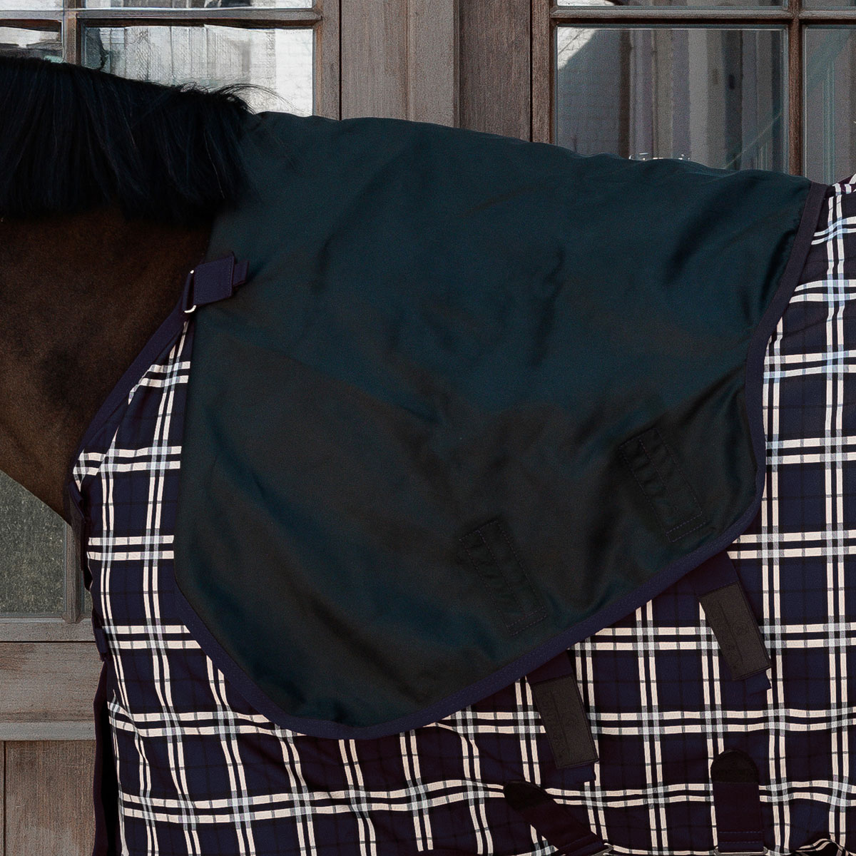 Neck All Weather Waterproof Comfort Navy Check 3 Neck All Weather Waterproof Comfort Navy Check - Image 3